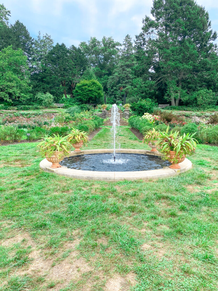 Morris Arboretum of the University of Pennsylvania fountain 