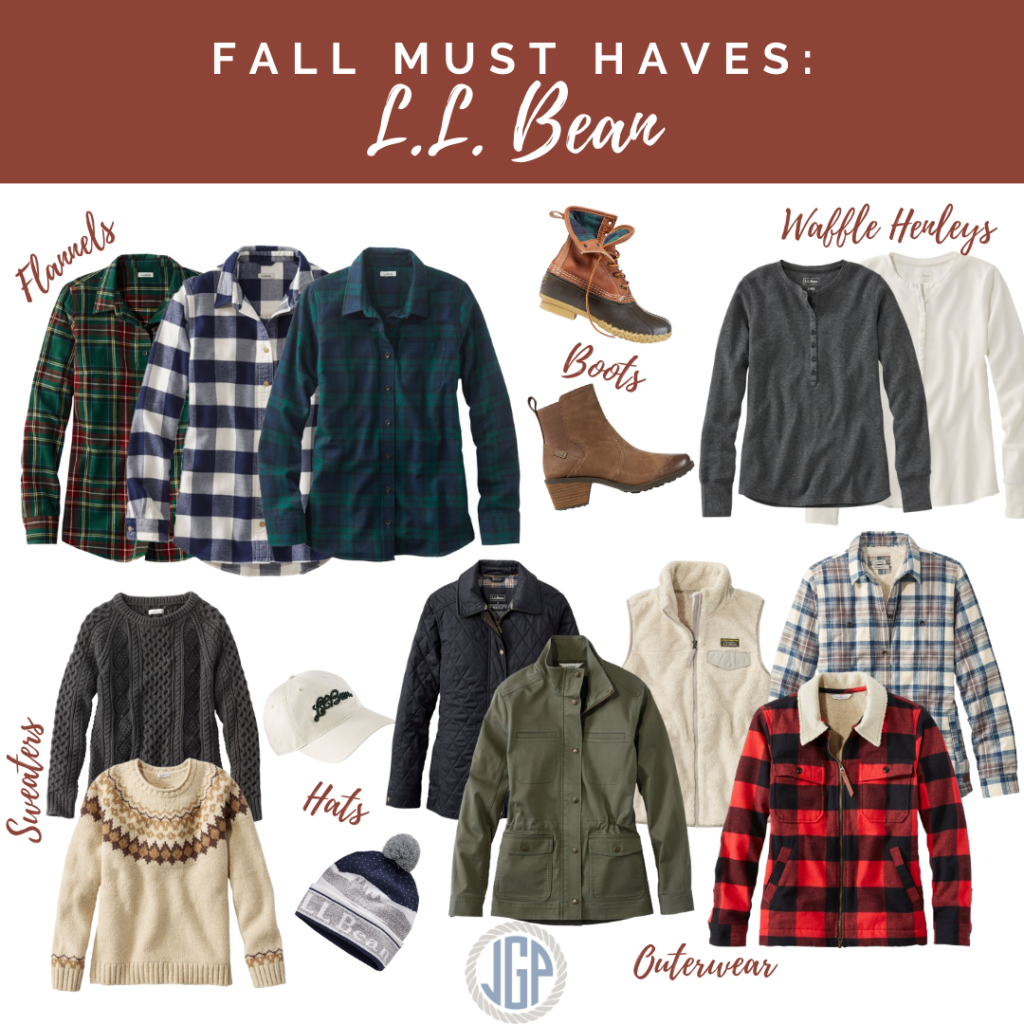 Cozy, Fall Finds from L.L. Bean for women. Including flannels, Henley's, sweaters, boots, hats, and outerwear perfect for Fall weather.