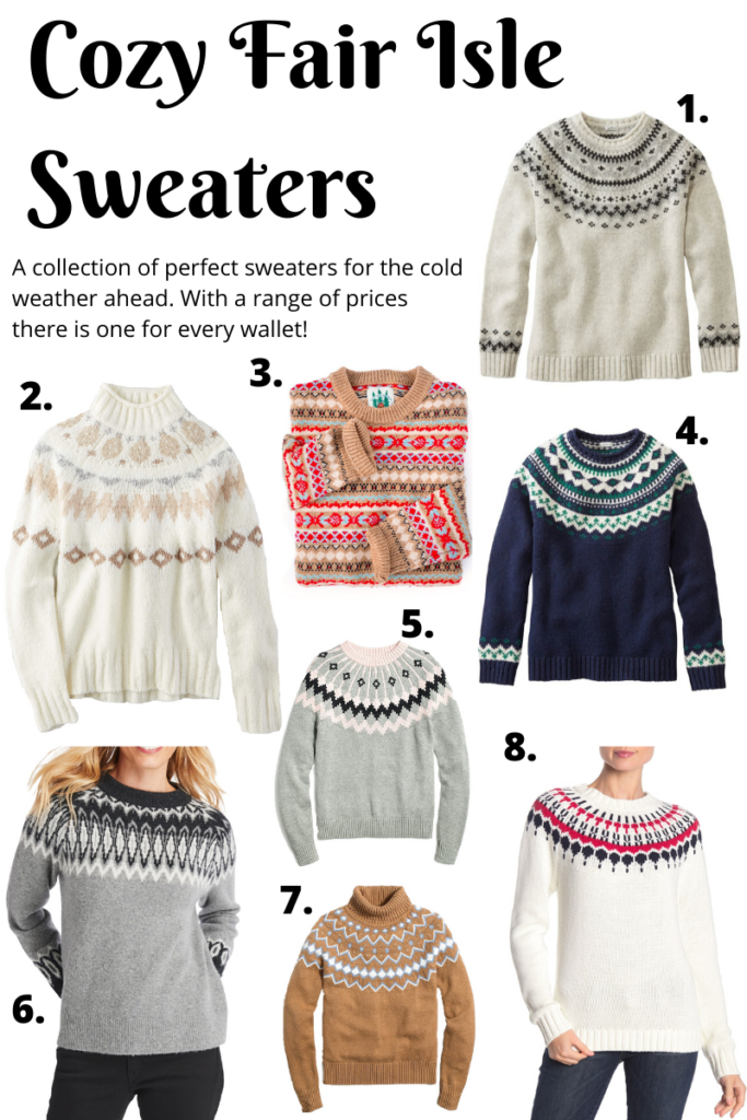 A collection of perfect sweaters for the cold weather ahead. With a range of prices there is one for every wallet! 