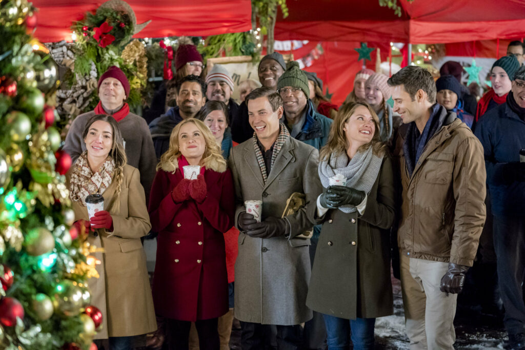 Still from Hallmark's The Christmas Cottage. Hallmark Christmas Movie Style.
