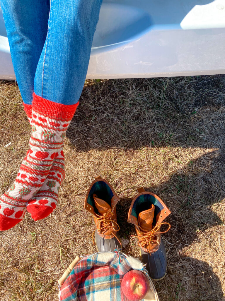 Perfect apple picking socks.